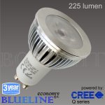 &nbsp;Blueline economy&nbsp;POWER LED 3x1watt 50mm Cree P4 XR-E&nbsp;3W&nbsp;warm wit&nbsp;GU10&nbsp